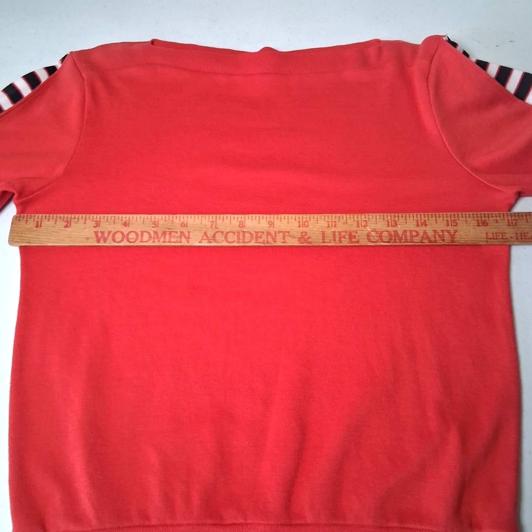 Etro VINTAGE 1980s Shirt Women Small Knit Red Black Stripe Long Sleeve Retro READ Size S / US 4 / IT 40 - 4 Thumbnail