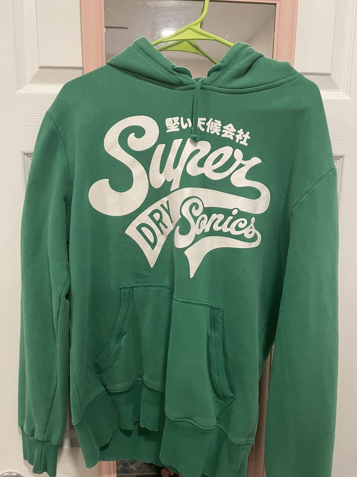 Superdry Superdry Green Hoodie Super Dry Sonics Graphic Pullover Size US L / EU 52-54 / 3 - 1 Thumbnail