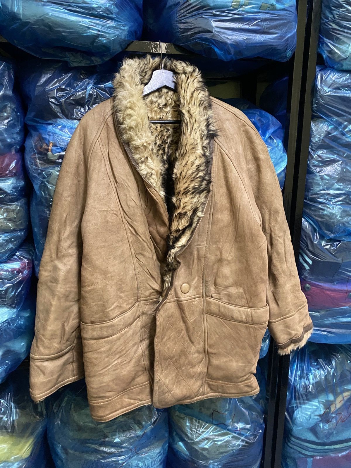 Leather Modus Vivendi Faux Fur Lined Leather Jacket Winter Coat Size US M / EU 48-50 / 2 - 3 Thumbnail