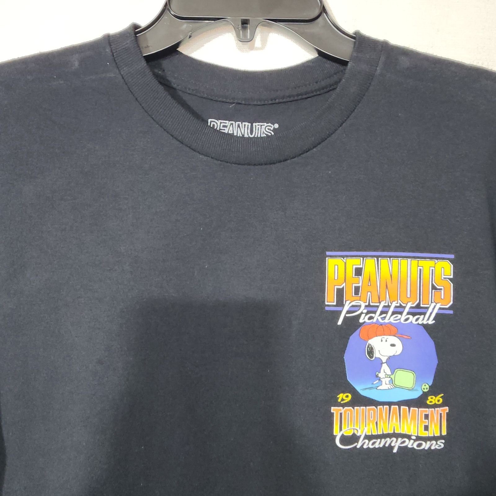 Peanuts Snoopy pickleball 1986 tournament champions men's medium Size US M / EU 48-50 / 2 - 4 Thumbnail