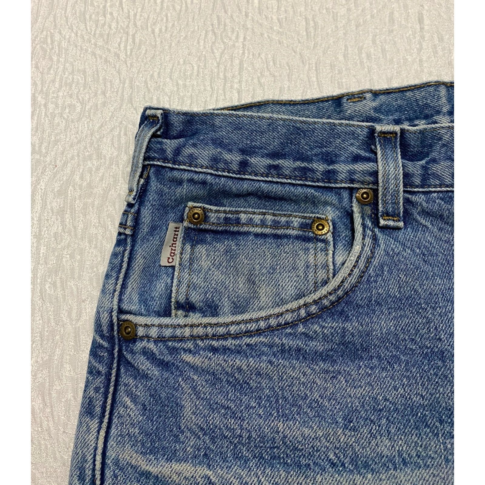 Carhartt VINTAGE Carhartt Fleece Lined Jeans 40×30 Blue B155 DST Relaxed Denim Pants Size US 40 / EU 56 - 5 Thumbnail