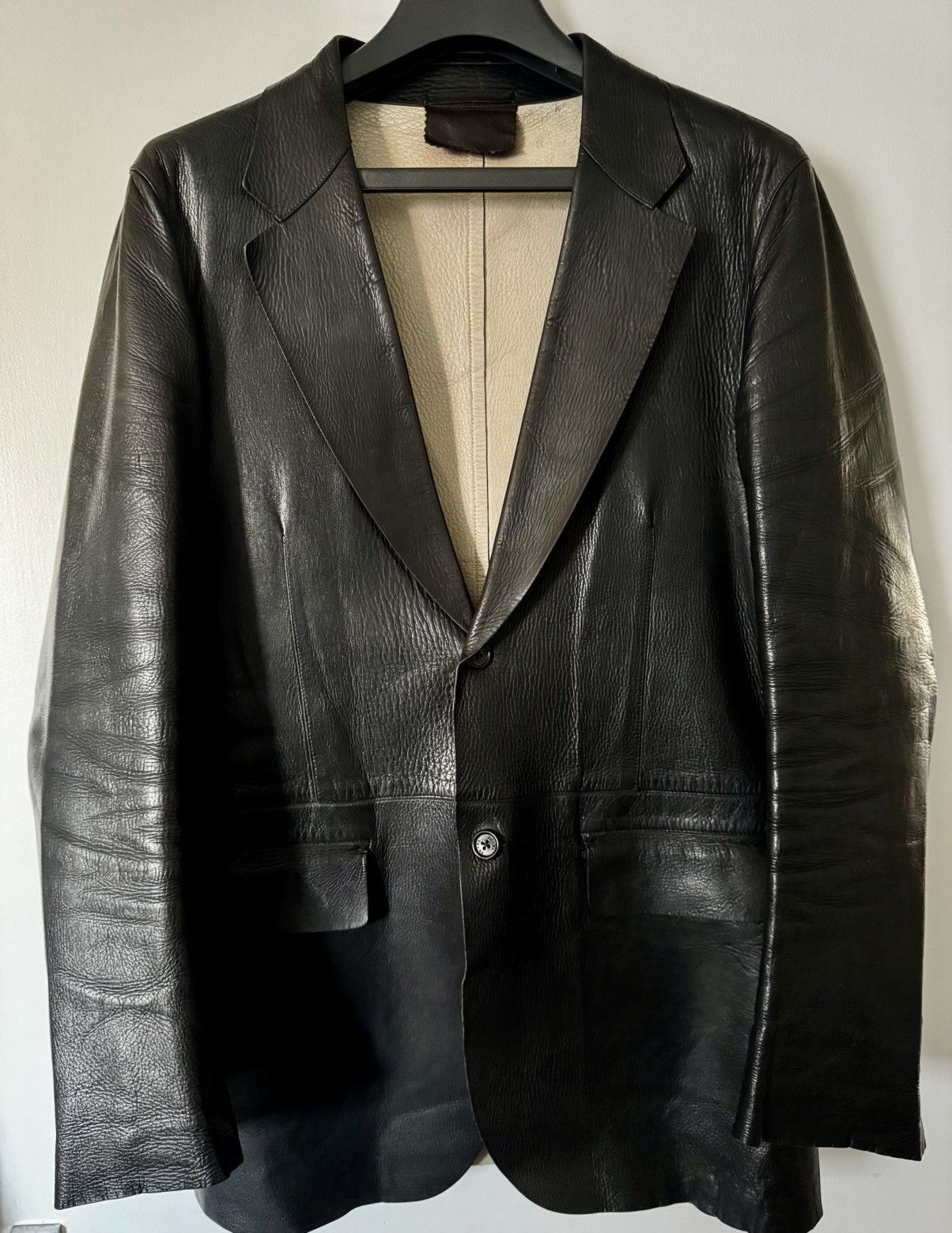 Prada Prada Archive Laser-Cut Leather Blazer (FW99–SS01 Era) –50IT Size US M / EU 48-50 / 2 - 1 Thumbnail