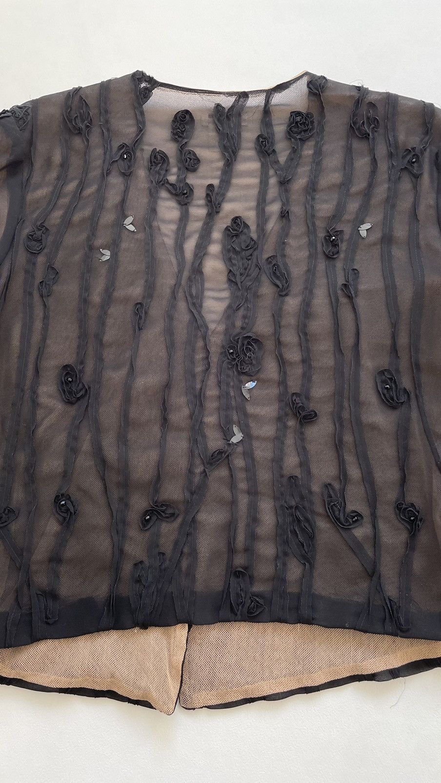 Dries Van Noten Embroidered Floral Sequin Mesh Top Size M / US 6-8 / IT 42-44 - 17 Thumbnail
