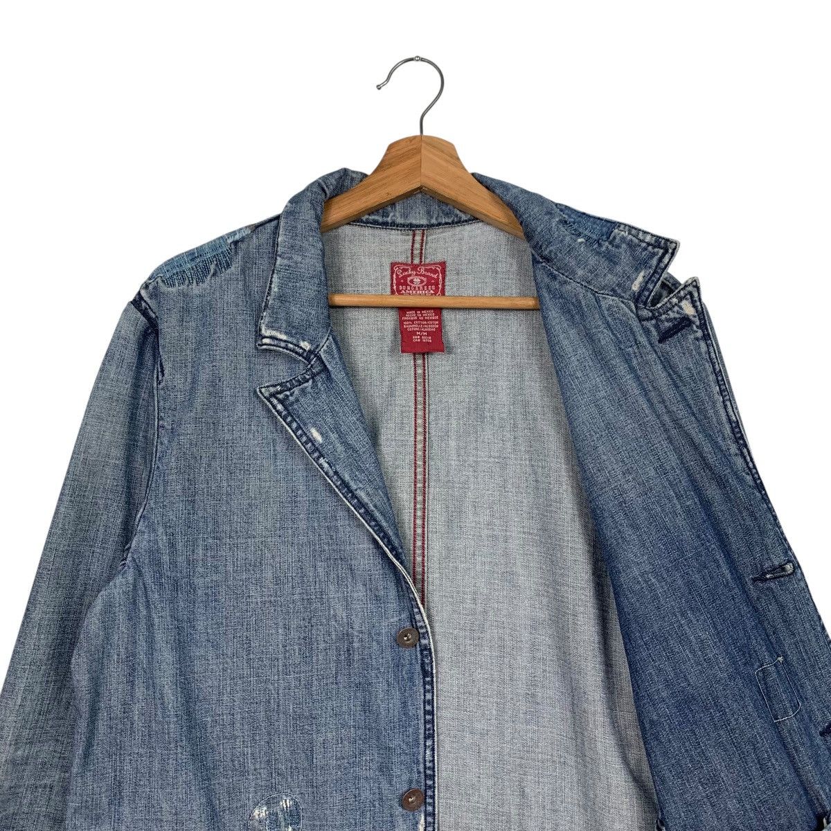 Lucky Brand LUCKY BRAND Trashed Distress Casual Denim Jacket #1665-C74 Size US M / EU 48-50 / 2 - 12 Thumbnail