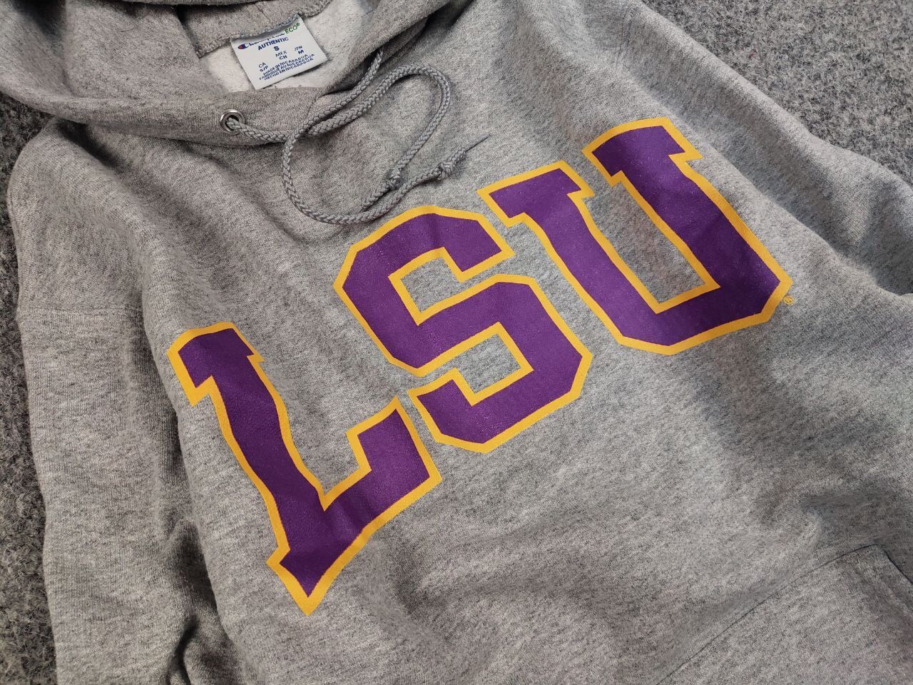 Champion Vintage Champion eco x LSU Tiger Logo Gray Blank Hoodie Size US S / EU 44-46 / 1 - 12 Thumbnail