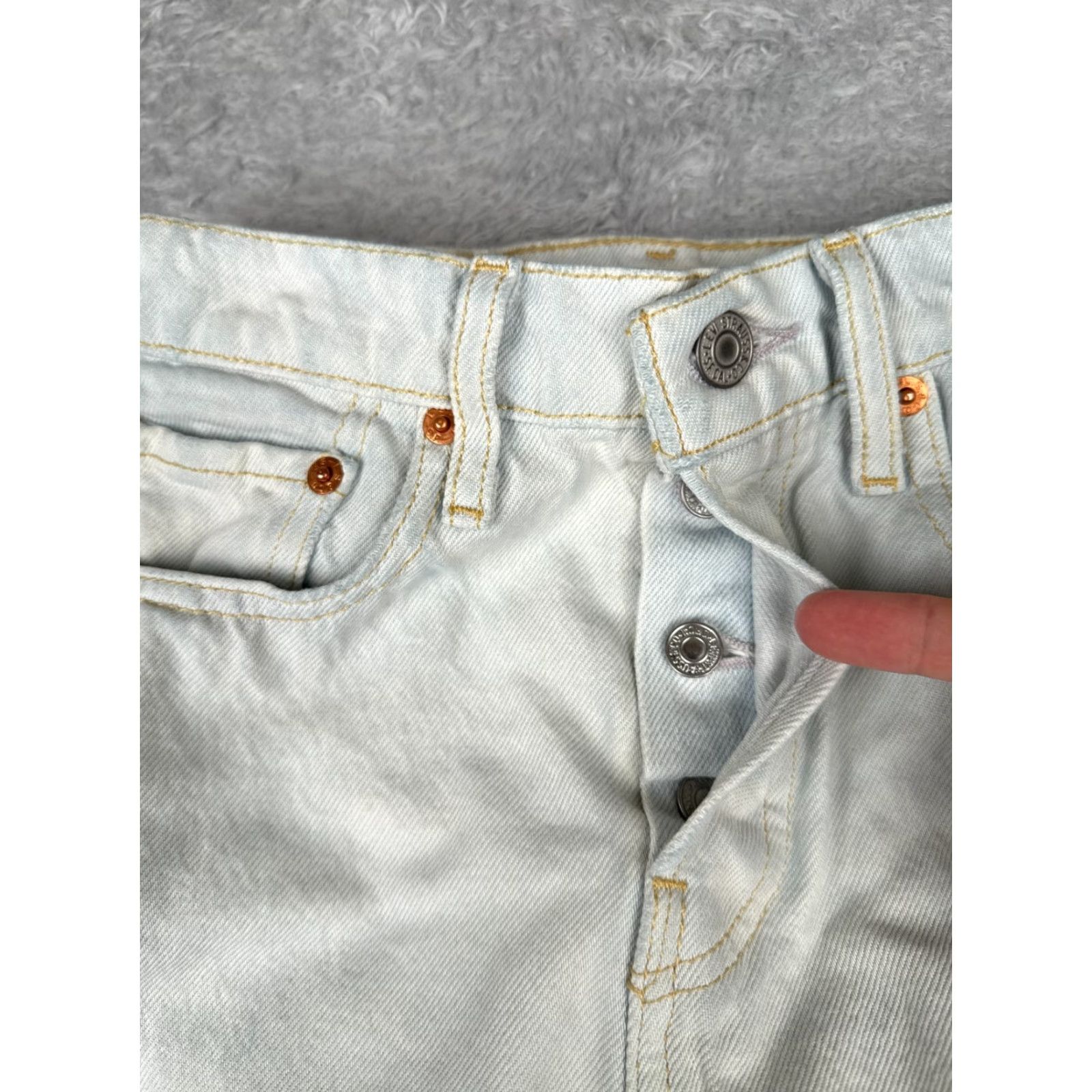 Levi's VINTAGE Levis Premium Jeans Womens 25 Blue Denim Big E Wedgie Straight Mid Rise 25x28 Size 42" / US 20 - 5 Thumbnail