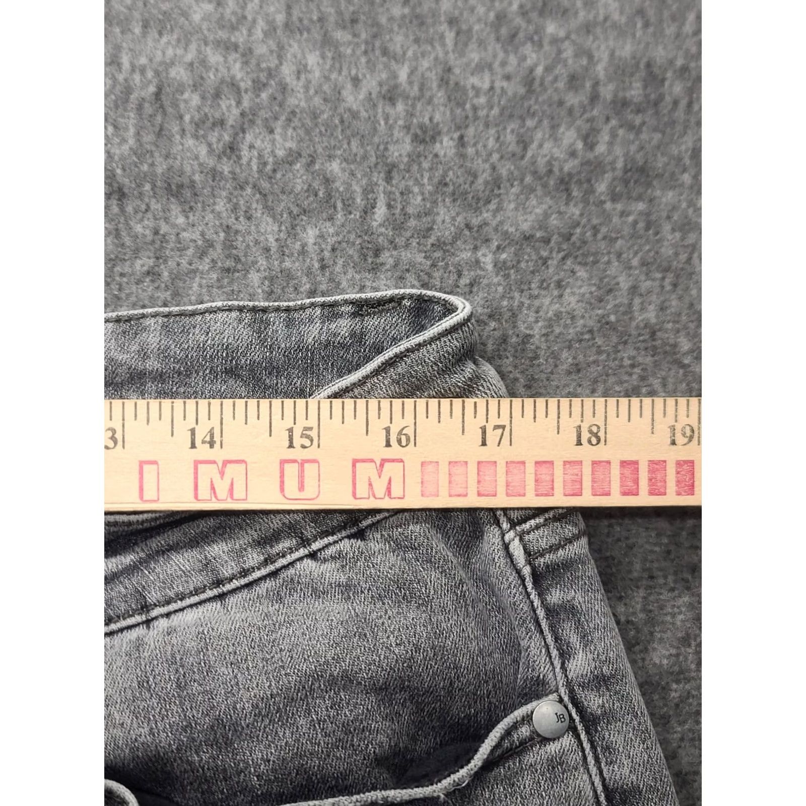 Vintage Judy Blue Jeans Womens 18W Regular Fit Straight Leg Button Fly Charcoal Stretch Denim Pants Size 40" / US 18 - 3 Thumbnail