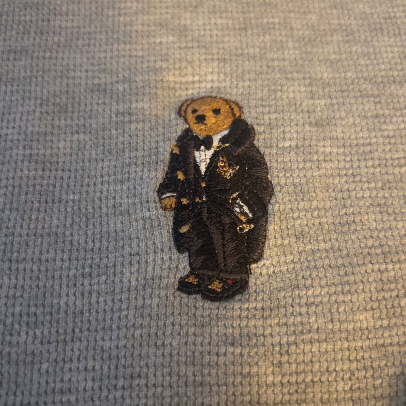 Ralph Lauren Polo Ralph Lauren Men's Gray Polo Bear 4XL Waffle Knit Size US XL / EU 56 / 4 - 6 Thumbnail