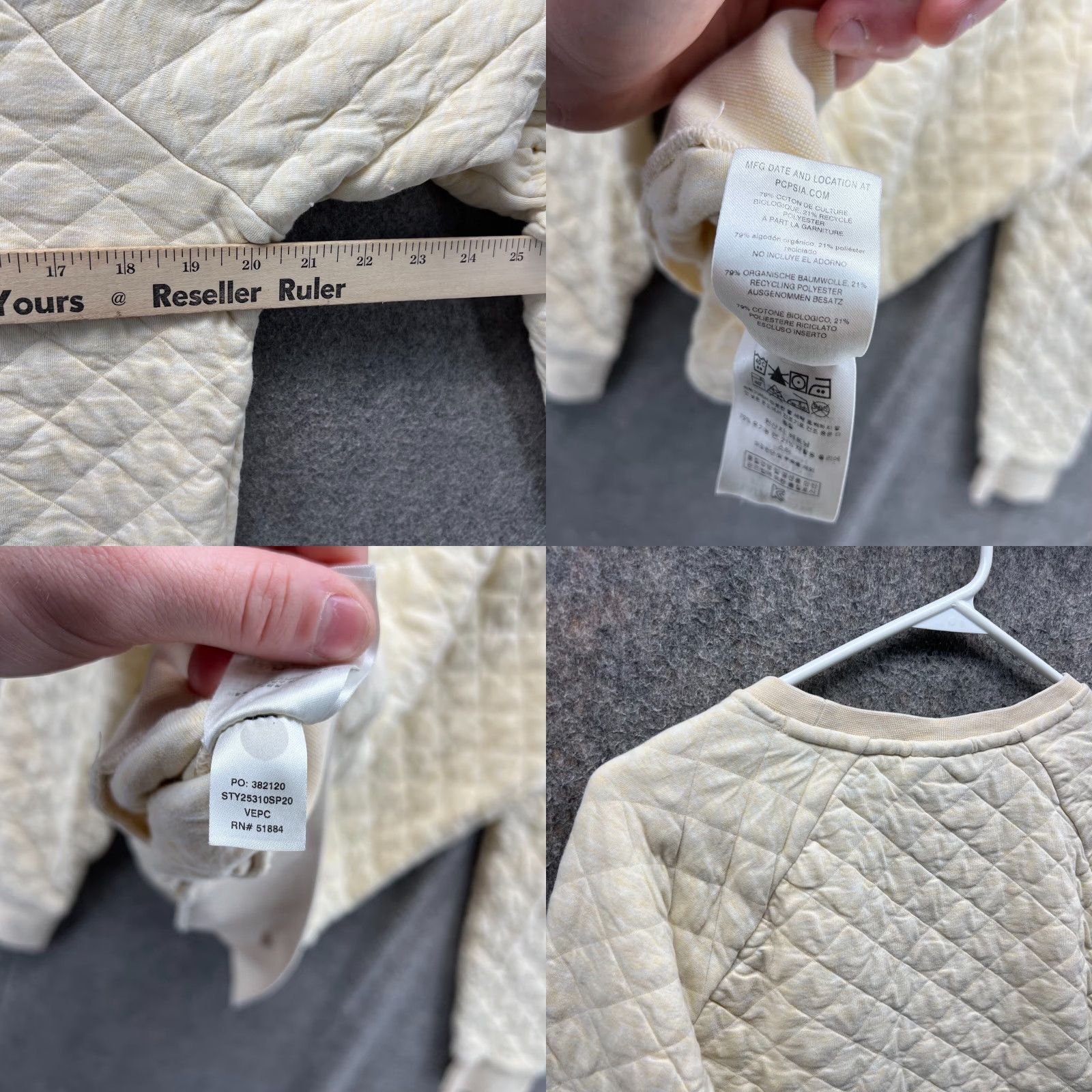Patagonia VINTAGE Patagonia Sweater Womens Small Crewneck Pullover Beige Quilted 25310 Size S / US 4 / IT 40 - 8 Thumbnail