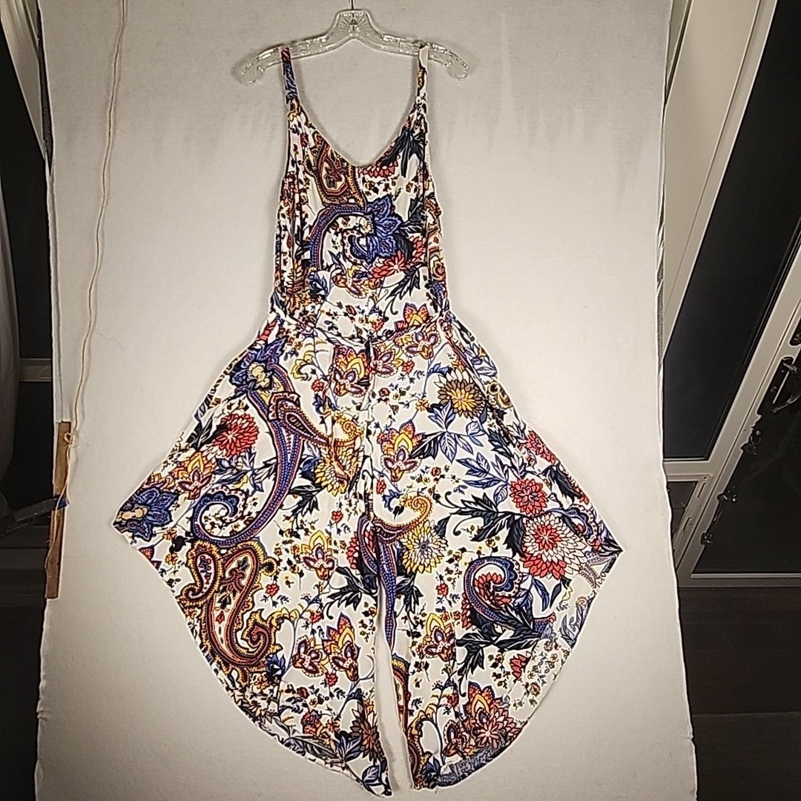 The Unbranded Brand IvyStreet Multicolor Beach Boho Festival 70s Jumpsuit Sz 2XL Size 42" / US 20 - 3 Thumbnail
