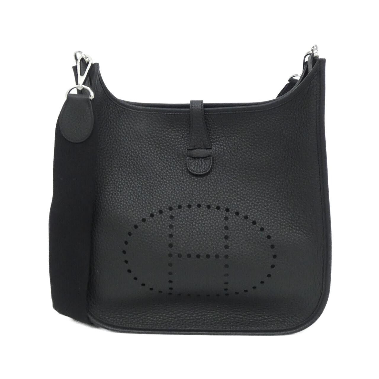 Hermes Evelyne3Pm Taurillon Clémence Shoulder Bag Leather Shoulder Bag Duty Free For Usa in Black, Women's