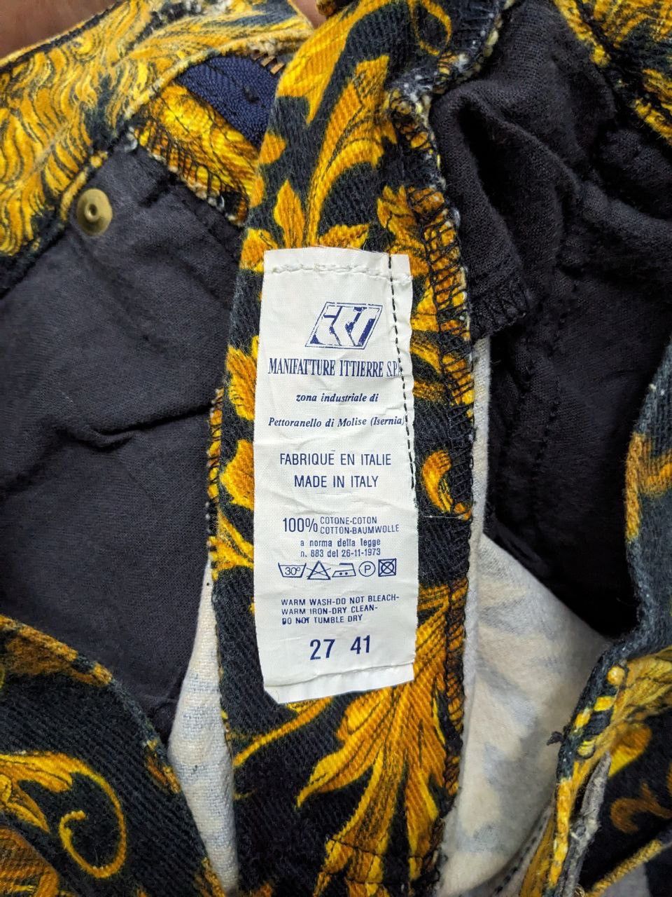 Versace Jeans Couture Vintage Versace Baroque Printed High Waist Jeans Size 26" / US 2 / IT 38 - 6 Thumbnail