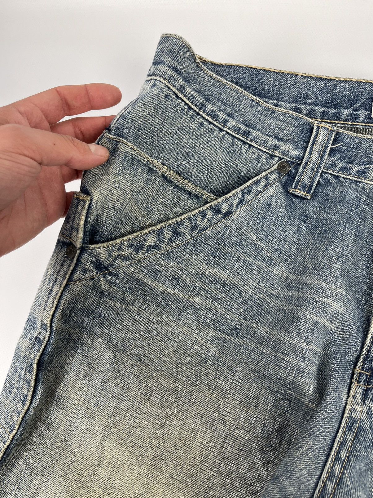 Ecko Unltd. × JNCO × Japanese Brand Vintage Faded Baggy Distressed Jeans Ed Hardy Style Denim Y2K Size US 30 / EU 46 - 6 Thumbnail