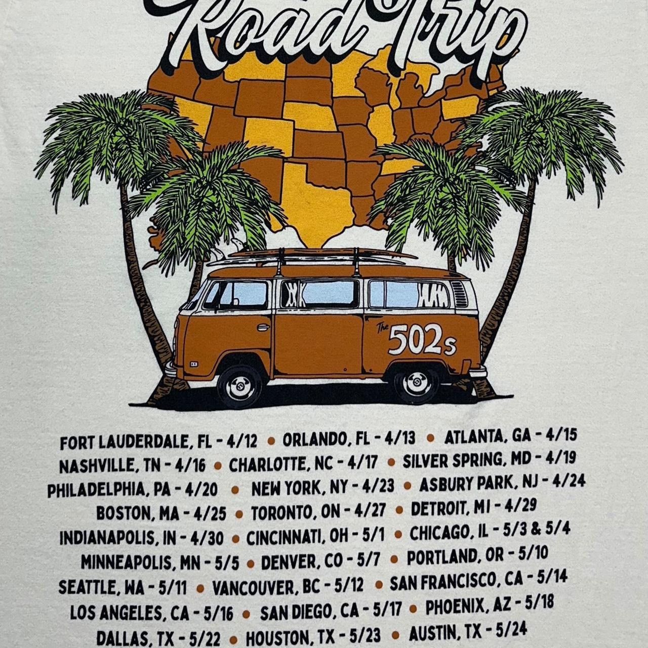 Band Tees × Comfort Colors The 502s Great American Roadtrip Tour Spring T-Shirt Size US S / EU 44-46 / 1 - 3 Thumbnail