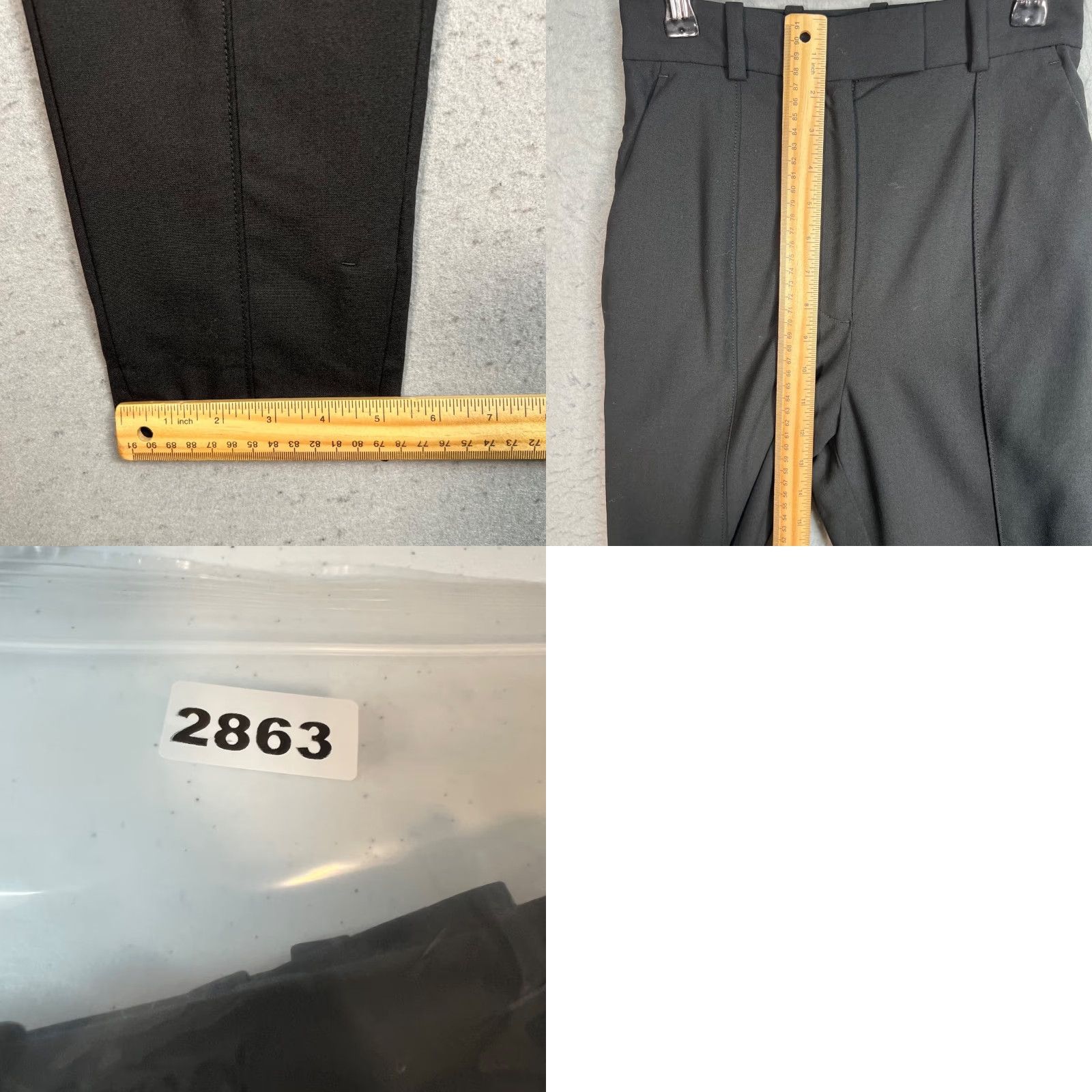 Cos COS Womens Dress Pants Black Wool Blend Tapered 32 EUR 25 in Inseam High Rise Front Flat Regular Size 32 Womens Pants Size 24" / US 00 / IT 34 - 8 Thumbnail