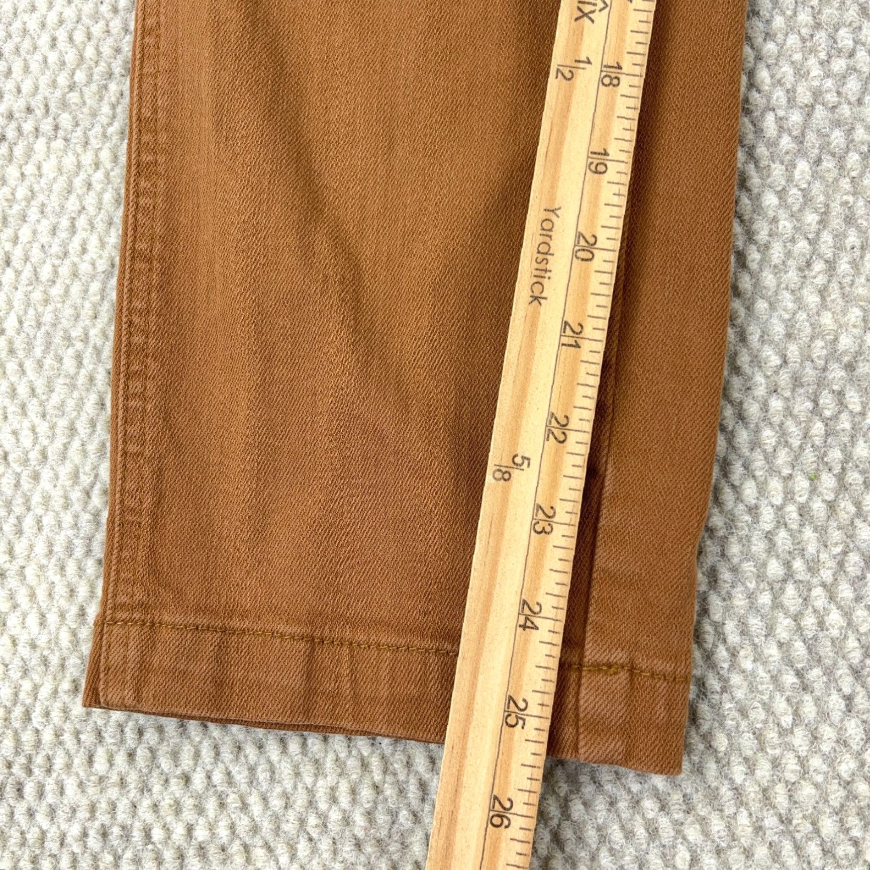 Denime Judy Blue Jeans Women Slim Straight Mid Rise Brown Denim 30 25.5 Inseam 5-Pocket Work Carpenter Trend Modern Classic Shirt? Size 30" / US 8 / IT 44 - 6 Thumbnail