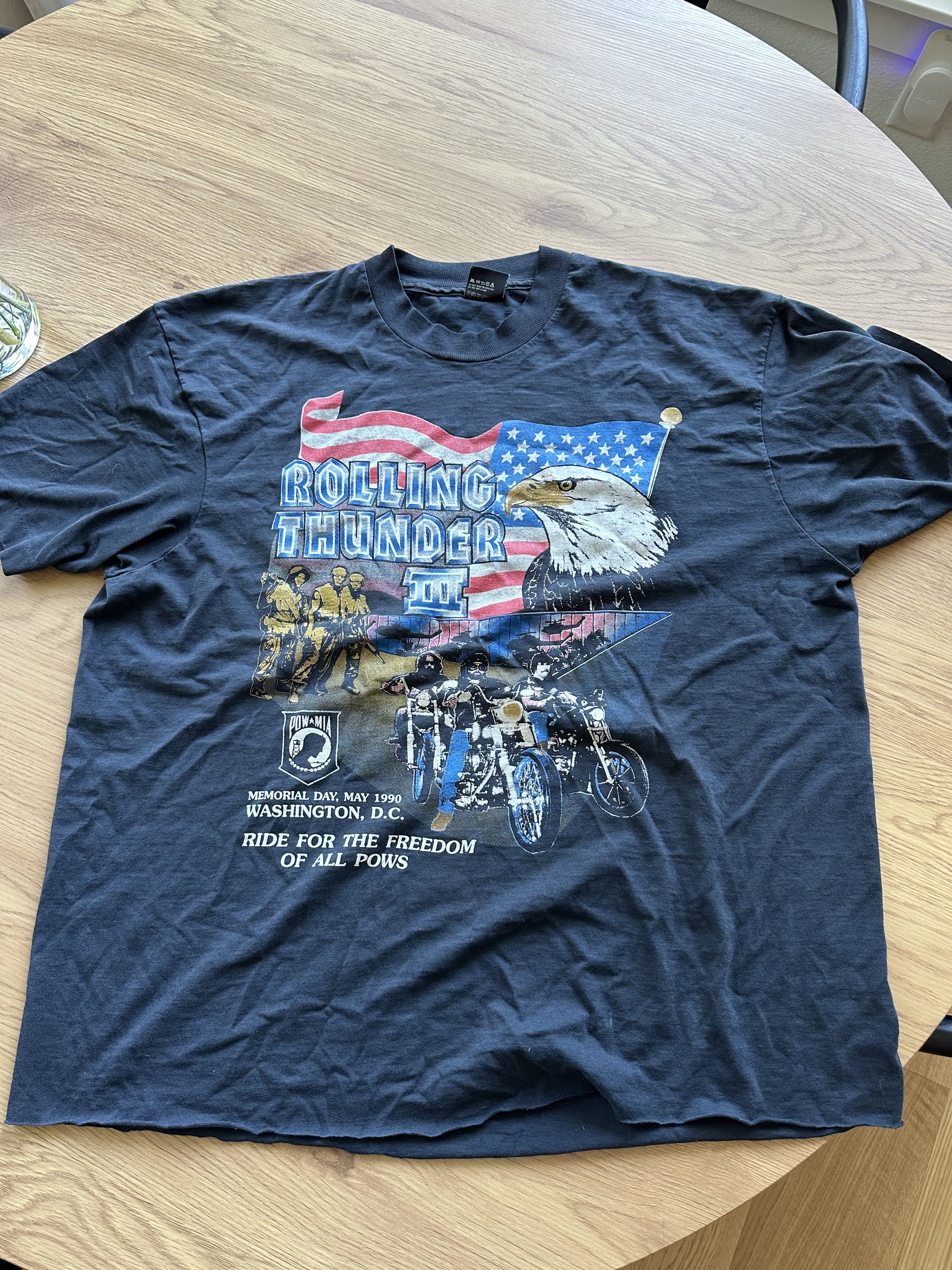 Vintage Vintage Rolling Thunder T-Shirt Size US L / EU 52-54 / 3 - 1 Thumbnail