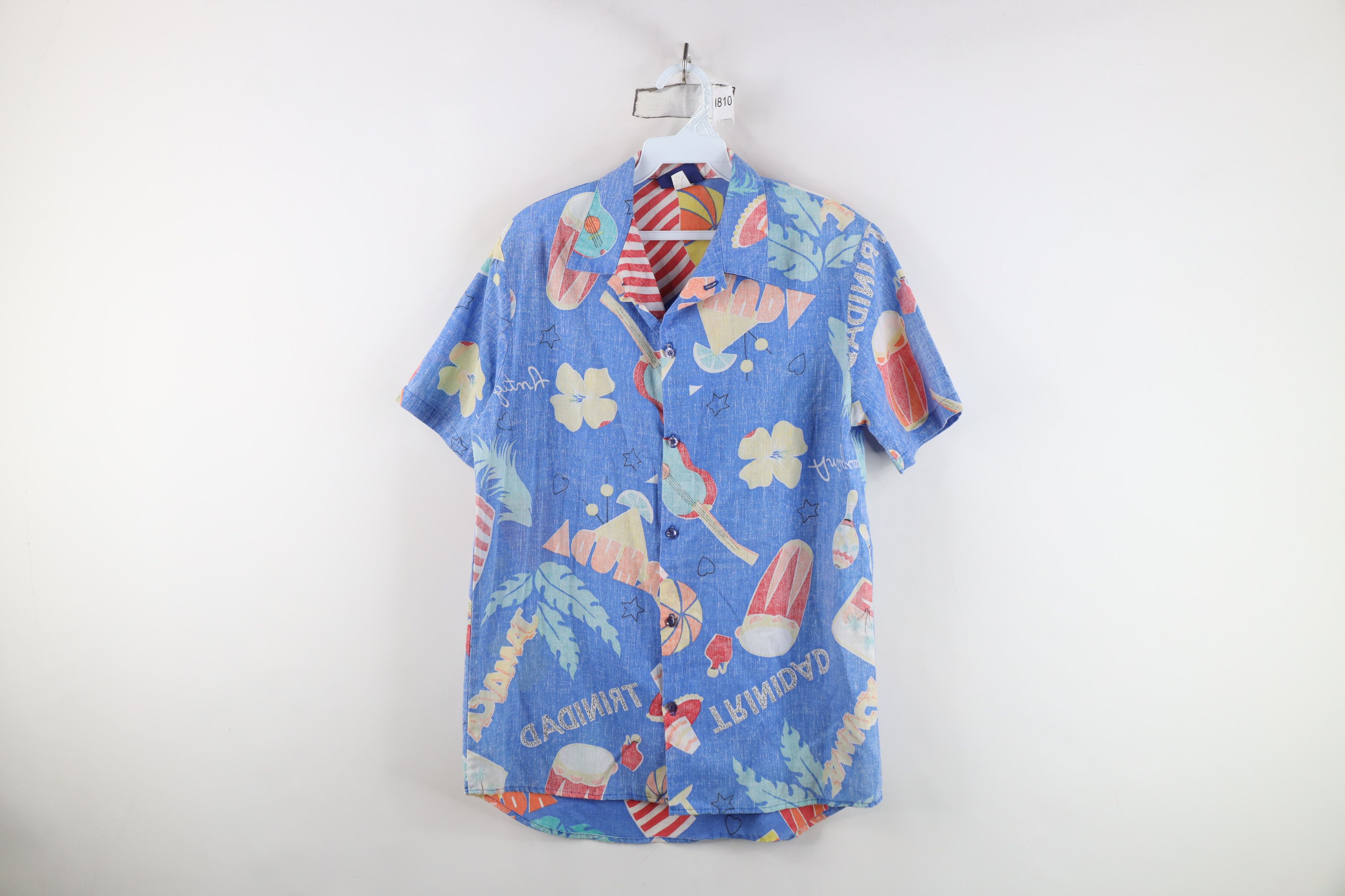 Vintage Vintage 70s Streetwear Print Jamaica Flower Button Shirt USA Size US S / EU 44-46 / 1 - 1 Thumbnail
