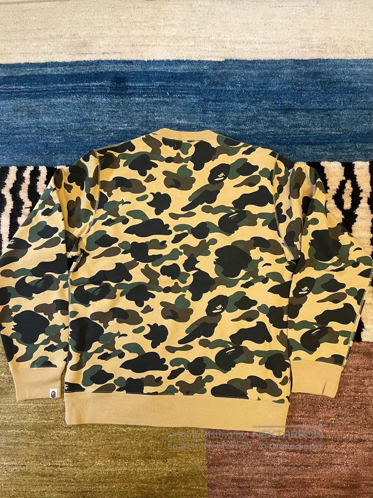 Bape Bape Classic Yellow Camo Crewneck. Size US XL / EU 56 / 4 - 5 Thumbnail