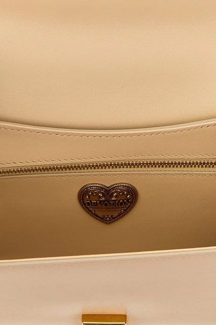 Dolce & Gabbana DOLCE&GABBANA Devotion Medium Beige Quilted Leather Bag Size ONE SIZE - 3 Thumbnail