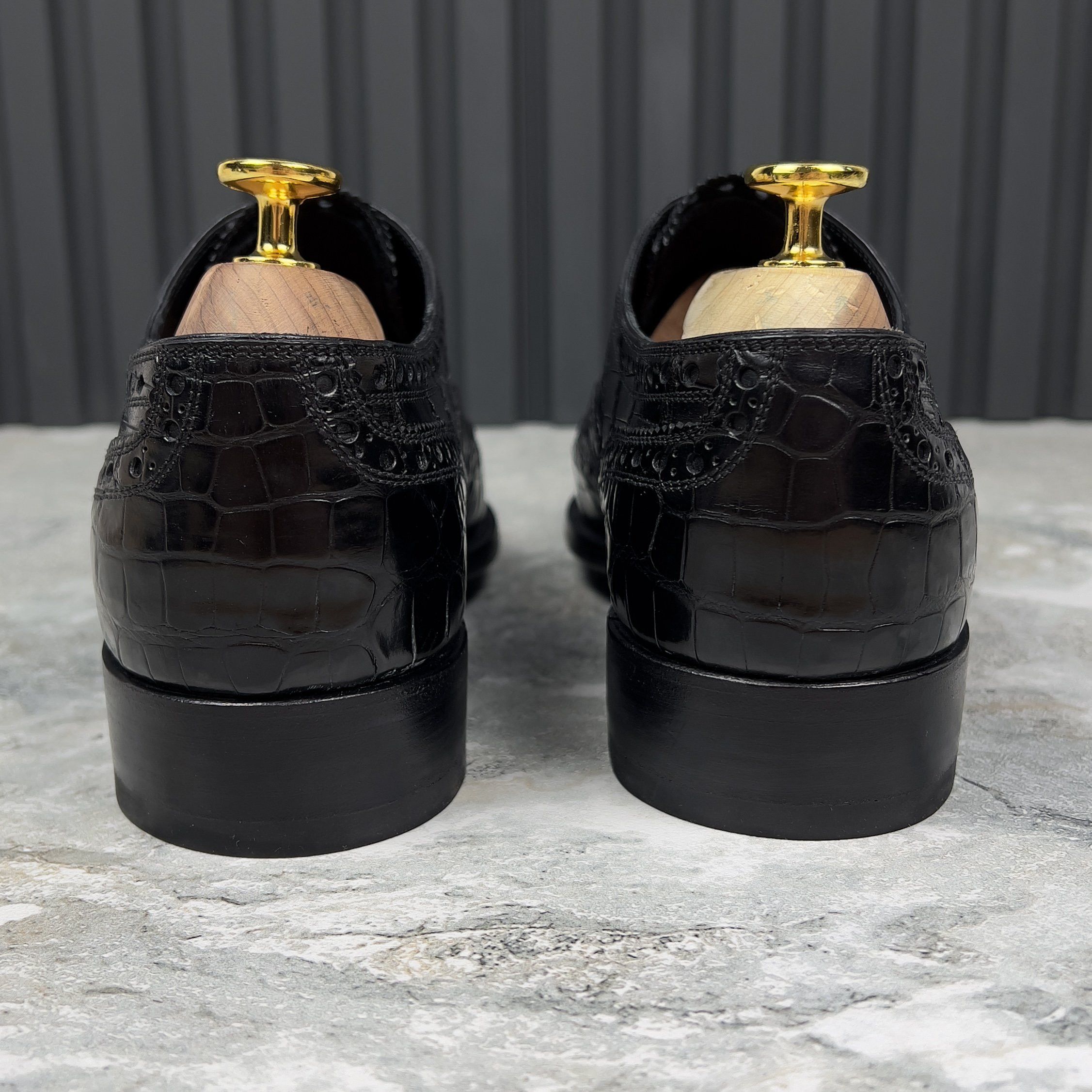 Louis Vuitton Derby Wingtip Alligator Crocodile Black Leather Size US 8 / EU 41 - 11 Thumbnail