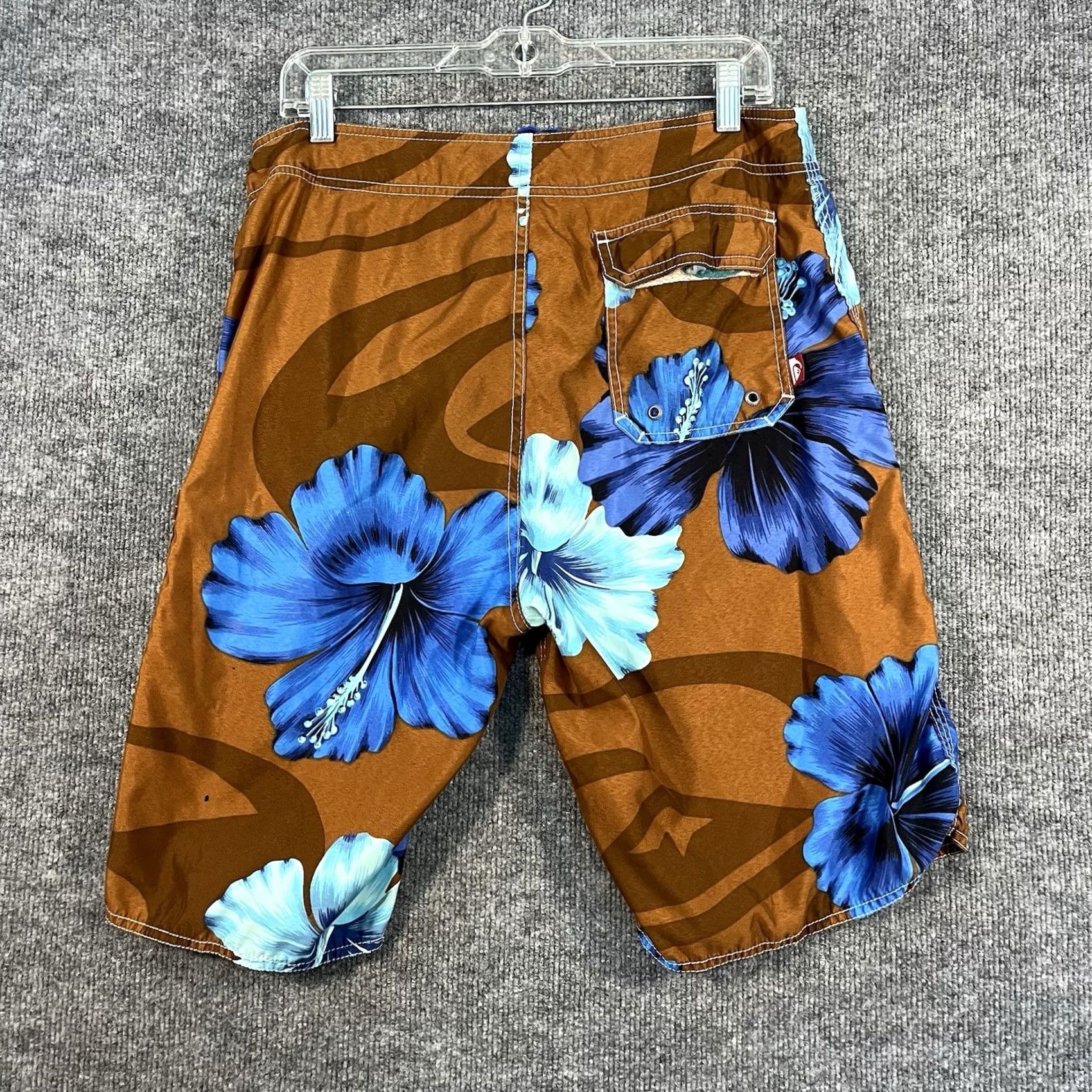 Quiksilver VINTAGE Quiksilver Floral Boardshort Shorts Surf Brown 90s Y2K Mens 32 Size US 32 / EU 48 - 7 Thumbnail