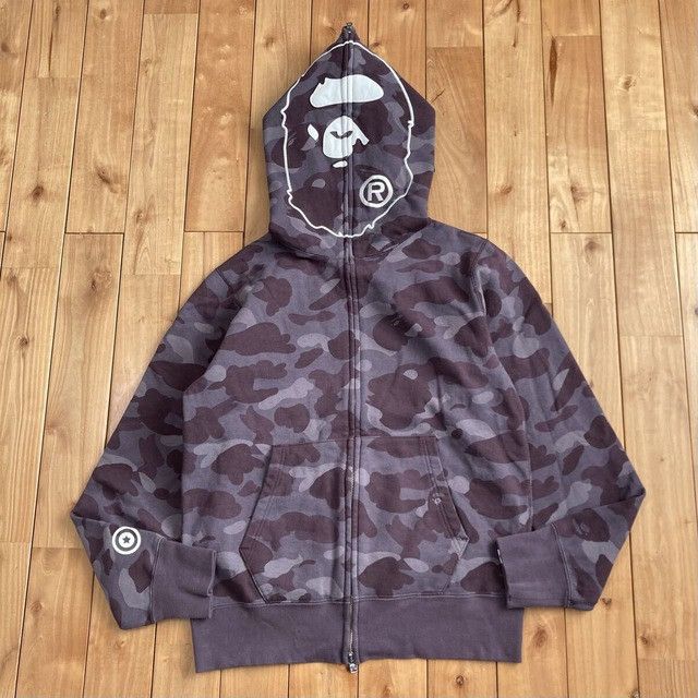 Bape BAPE CAMO APE Head full zip hoodie burgundy a bathing ape Size US M / EU 48-50 / 2 - 2 Thumbnail