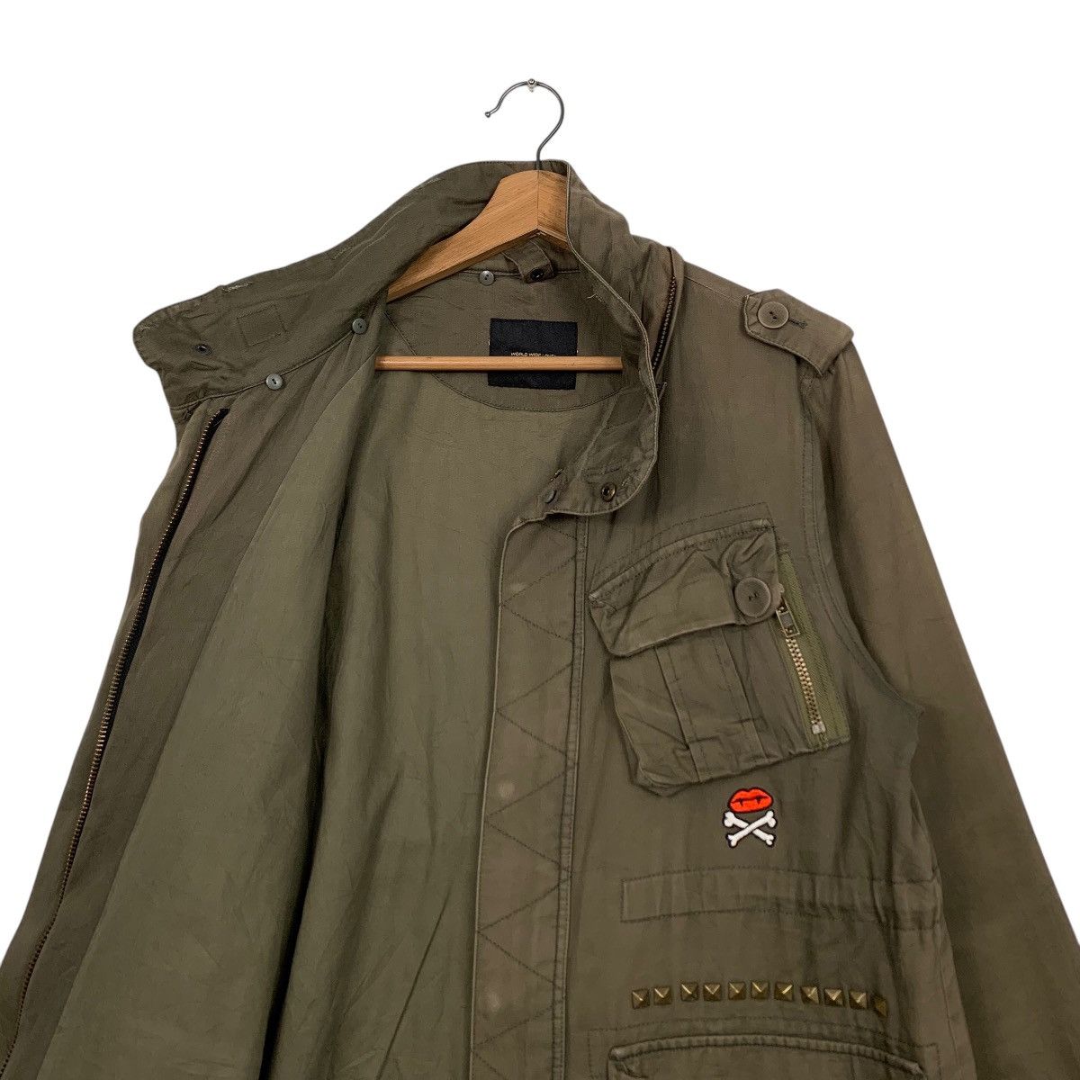 Vintage ☀️Nice design World Wide Love military style parka jacket Size US M / EU 48-50 / 2 - 13 Thumbnail