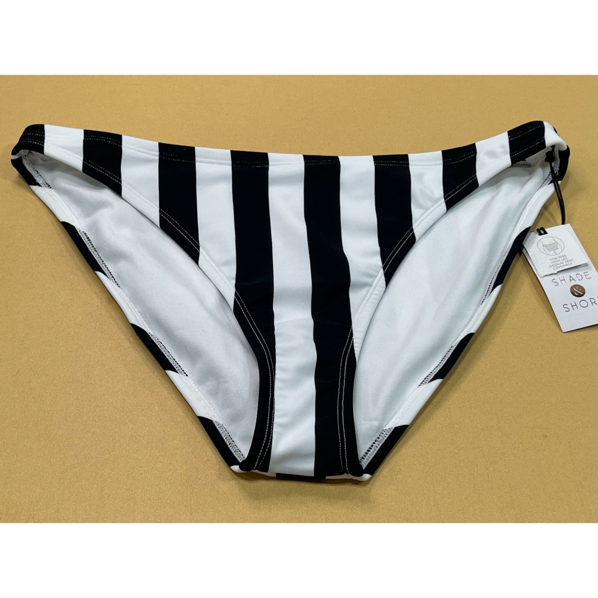 Other Shade & Shore -Women's Striped Medium Coverage Bikini Bottom Size ONE SIZE - 3 Thumbnail