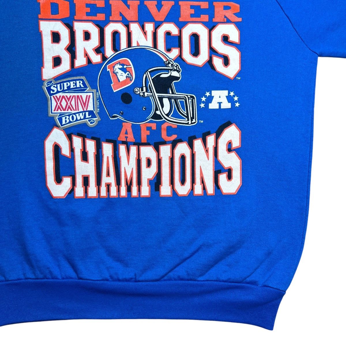 NFL × Vintage 1989 NFL Denver Broncos AFC Champions Pullover Sweatshirt Size US M / EU 48-50 / 2 - 7 Thumbnail