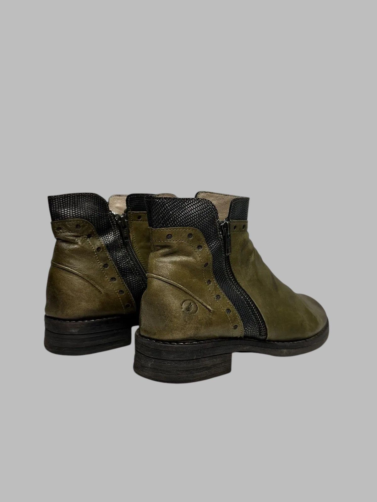 Issey Miyake Rick Owens Inspired Vintage Italian Leather Biker Boots AS98 Size US 9 / IT 39 - 6 Thumbnail