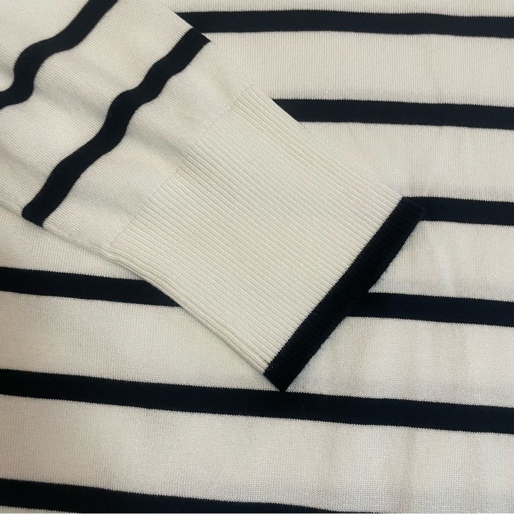 Adrianna Papell NWT New $89 Adrianna Papell White Black Stripe Turtleneck S Size XL / US 12-14 / IT 48-50 - 9 Thumbnail