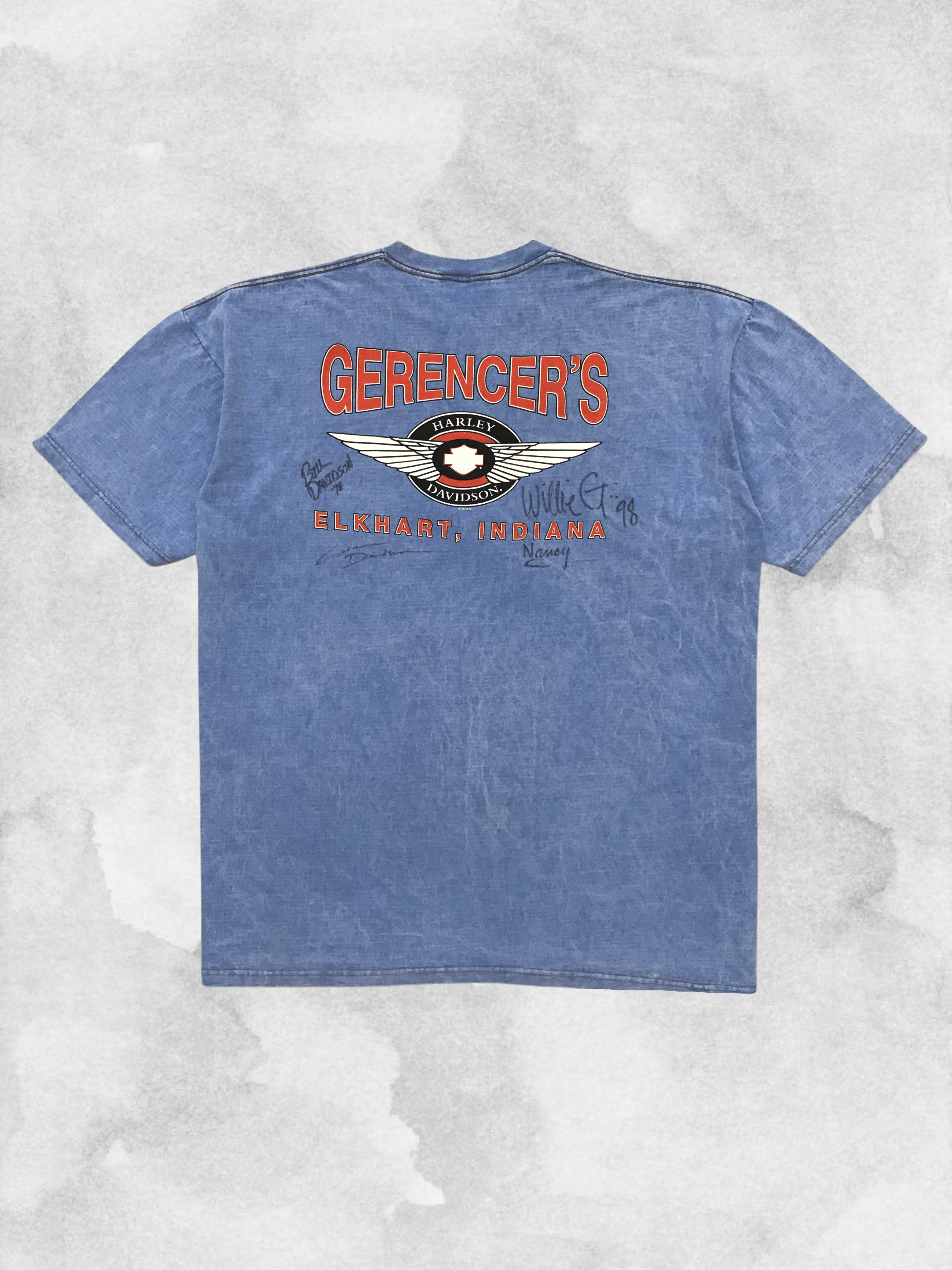 Harley Davidson HARLEY-DAVIDSON 1998 Autograph Willie G. Rare T-Shirt Tee Size US XXL / EU 58 / 5 - 3 Thumbnail