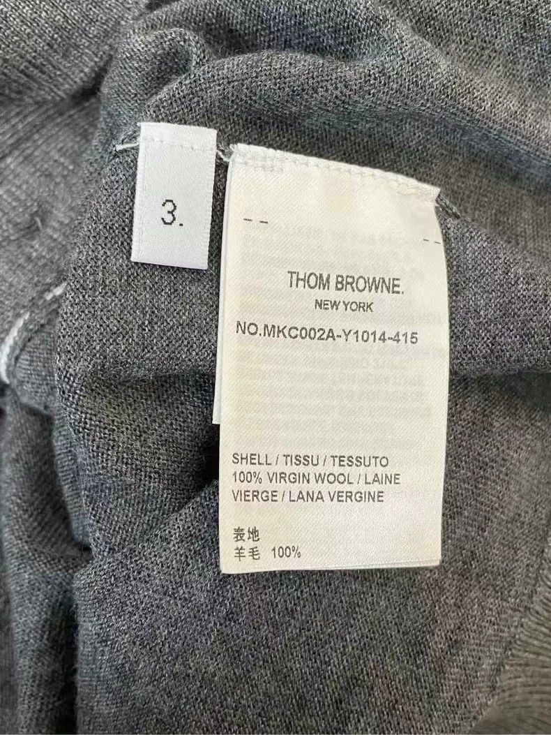 Thom Browne Thom Browne Gray wool sweater Size US L / EU 52-54 / 3 - 6 Thumbnail