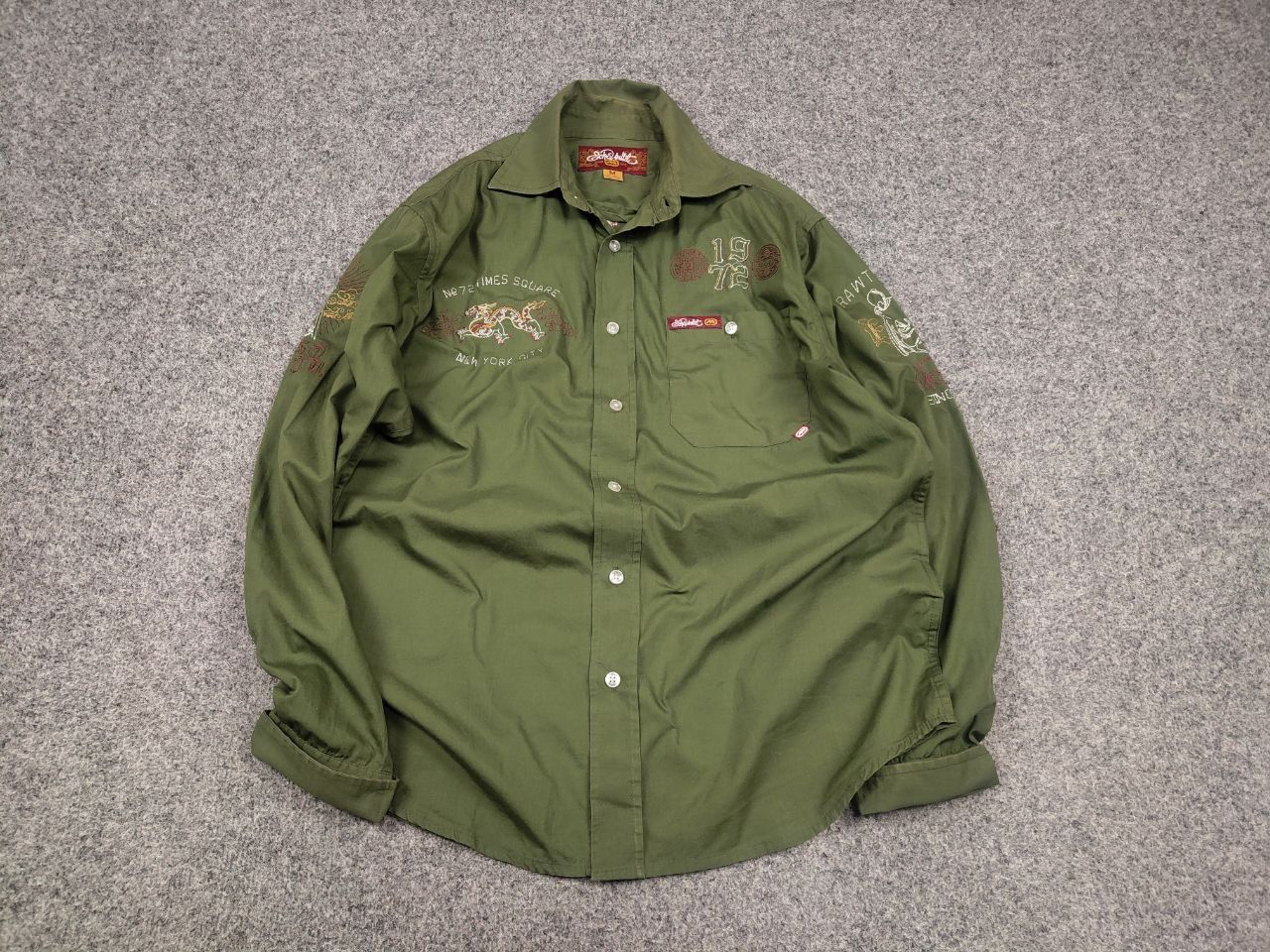 Ecko Unltd. Vintage Ecko Unltd Military Logo Button Long sleeve Shirt Size US M / EU 48-50 / 2 - 2 Thumbnail
