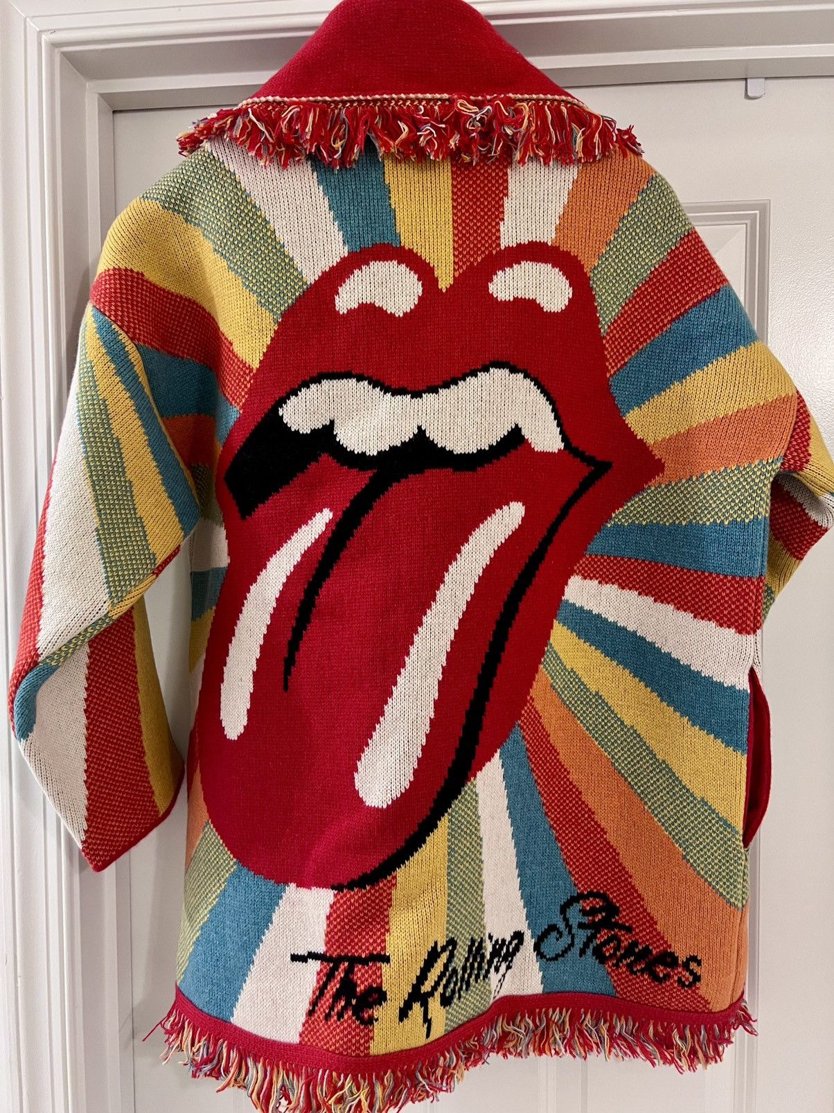Alanui RARE $3,720 Cashmere Rolling Stones Cardigan Size ONE SIZE - 1 Thumbnail