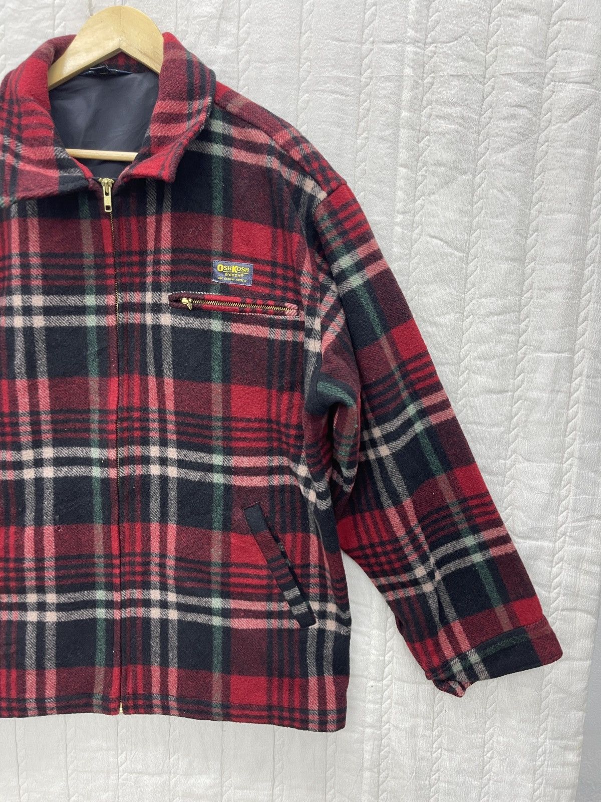 Japanese Brand × Oshkosh × Vintage STEALS💥VTG OSHKOSH B’GOSH WOOL JACKET TARTANS Size US L / EU 52-54 / 3 - 4 Thumbnail