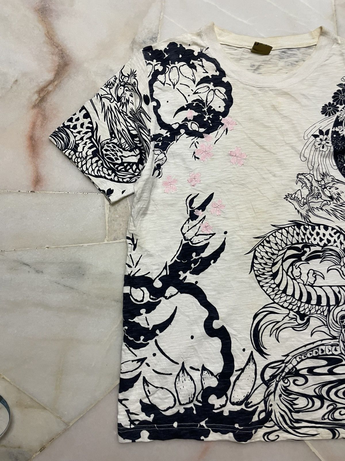 Seditionaries Japanese Culture Tattoo Dragon 3D Print Yakuza Style T-Shirt Size US S / EU 44-46 / 1 - 2 Thumbnail