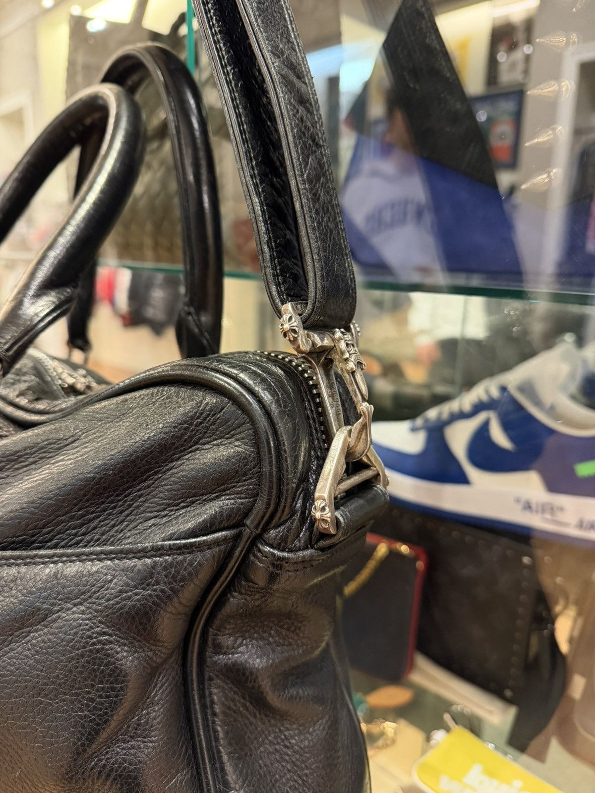 Chrome Hearts Chrome Hearts Black Leather Messenger Laptop Bag Size ONE SIZE - 8 Thumbnail