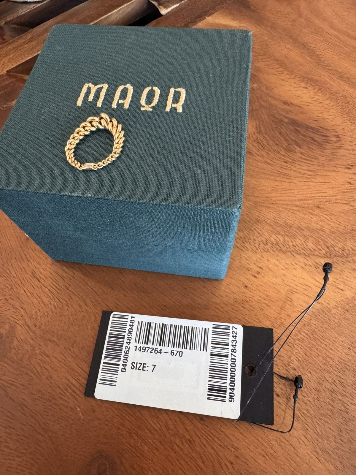 M.Cohen MAOR 18k Gold Curb Ring size 7 Size ONE SIZE - 5 Thumbnail