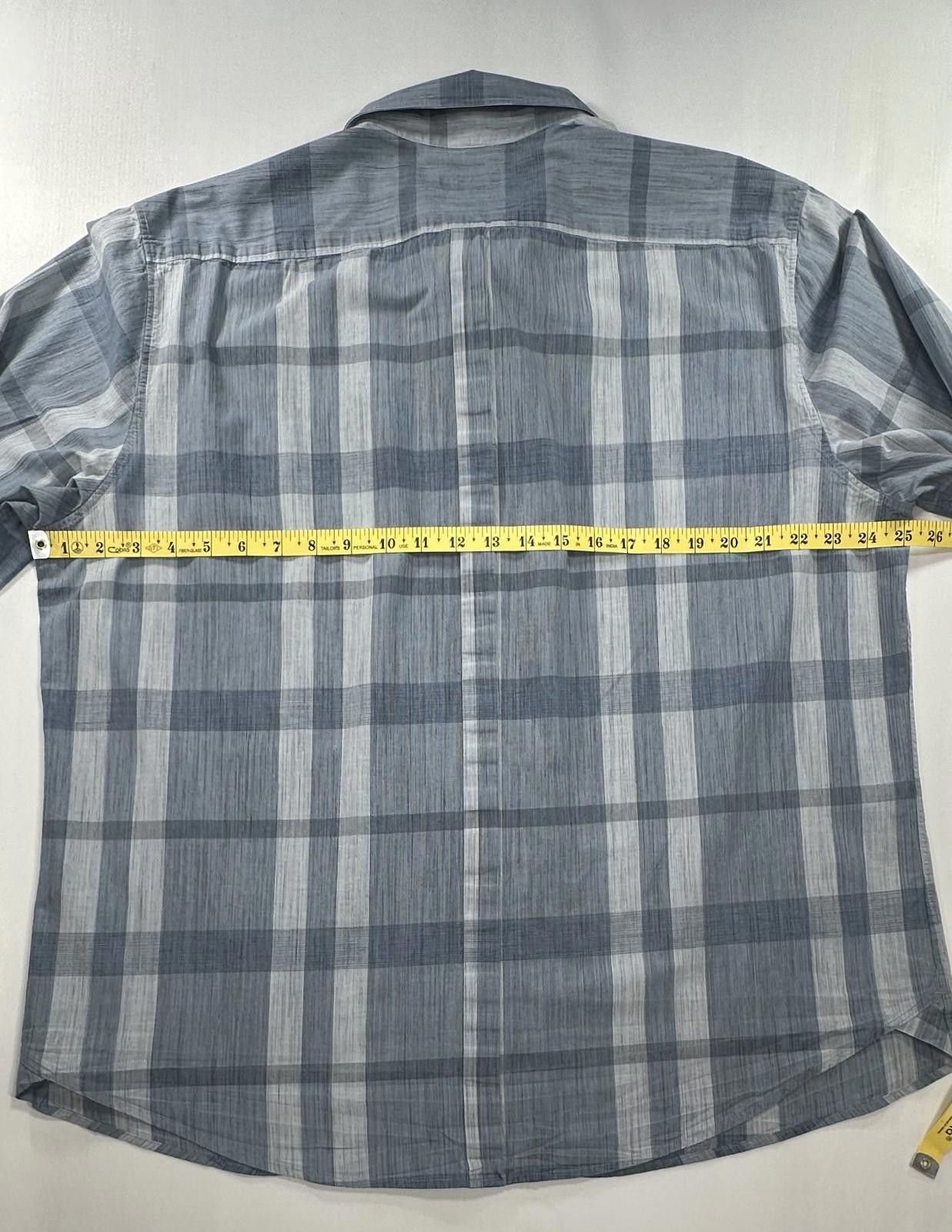 DKNY DKNY 100% Cotton Button Up Shirt Blue/Gray Mens 2XL Size US XXL / EU 58 / 5 - 4 Thumbnail