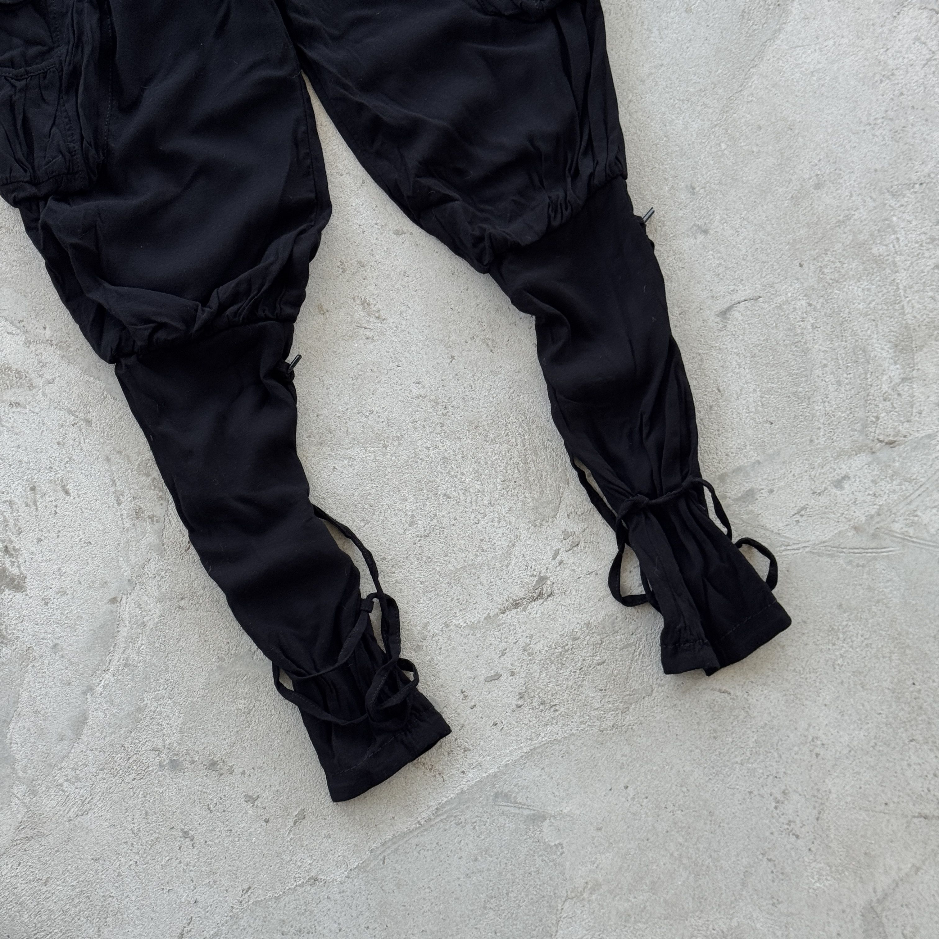 Diesel Diesel Drop Crotch Cargo Pants Lace Up Leg Techwear Gothic Size 25" / US 0 / IT 36 - 7 Thumbnail