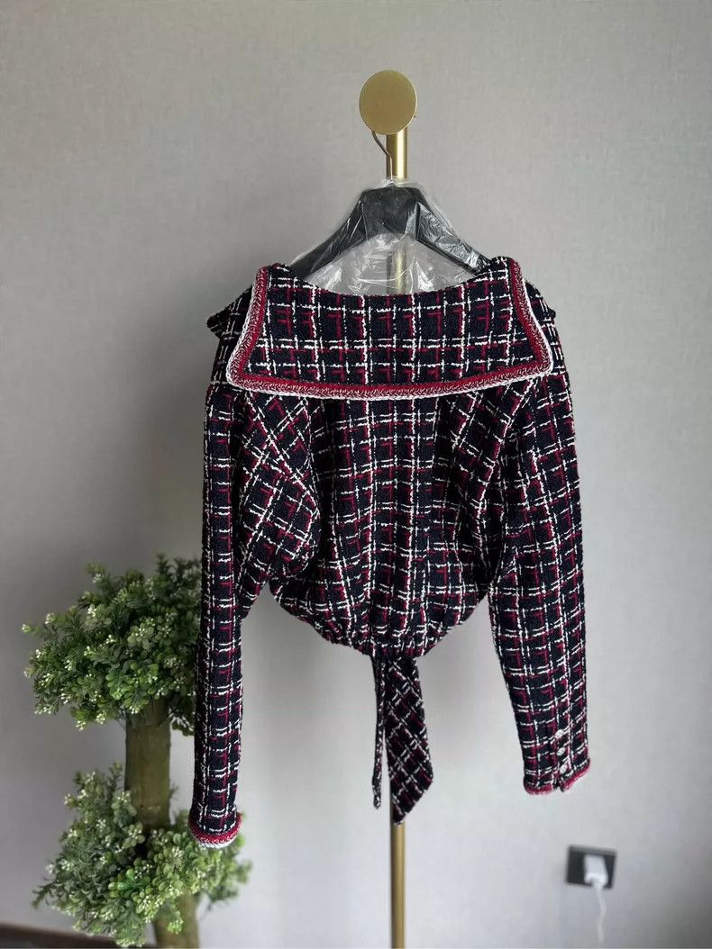 Chanel Chanel 20 Roof Series Red and Blue Plaid Coarse Coat Size XS / US 0-2 / IT 36-38 - 5 Thumbnail