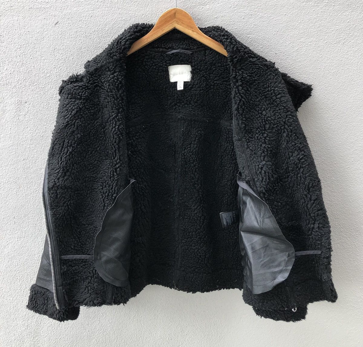 Japanese Brand H&M Double Collar Lined Fleece Black Jacket Size US S / EU 44-46 / 1 - 13 Thumbnail