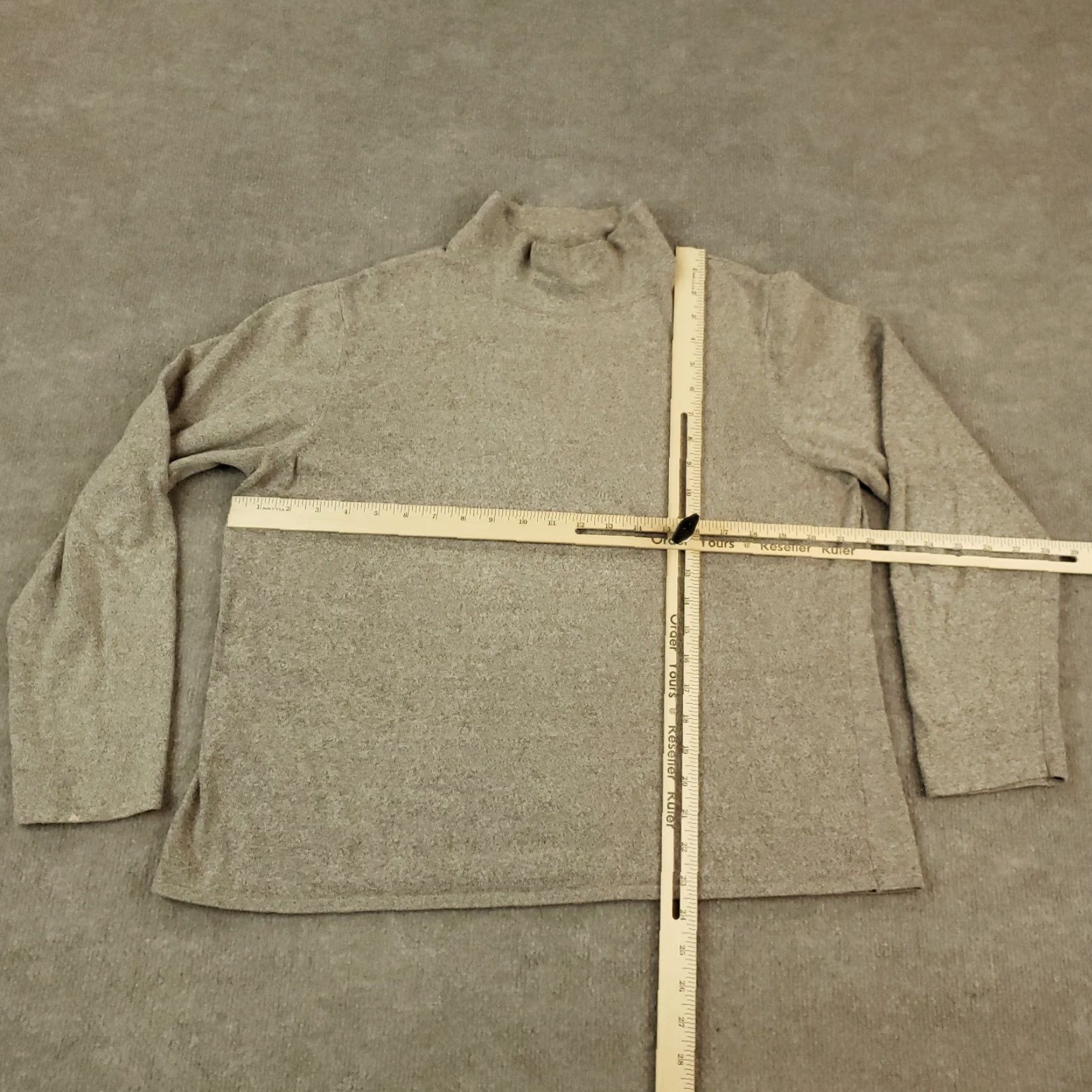 Talbots Talbots Pullover Sweater Womens XL Brown Lightweight Italy Made Mock Neck Knit Size XL / US 12-14 / IT 48-50 - 2 Thumbnail