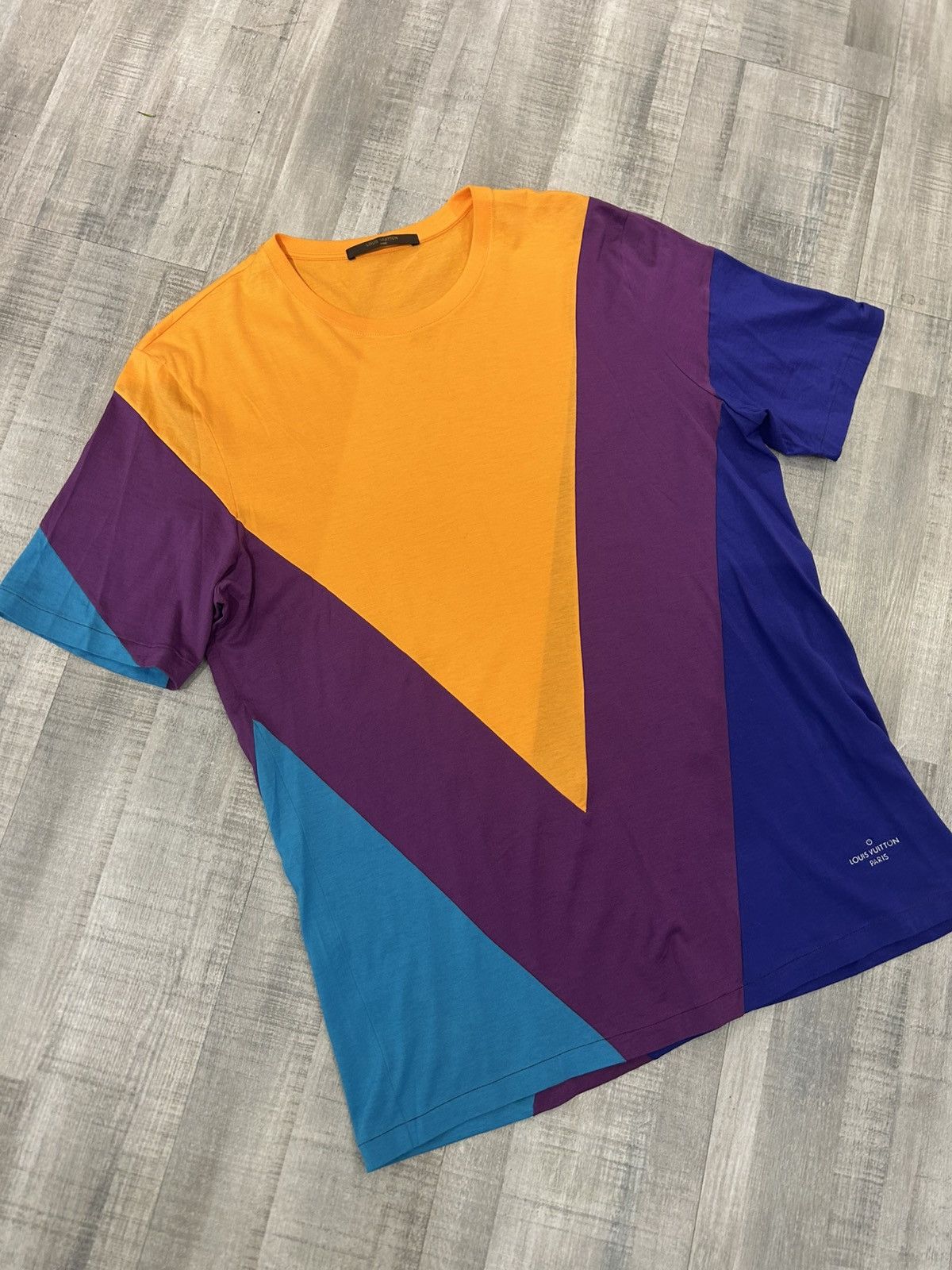 Louis Vuitton Louis Vuitton 2013 Multicolor Colorblock Pattern Tee Size US XL / EU 56 / 4 - 3 Thumbnail