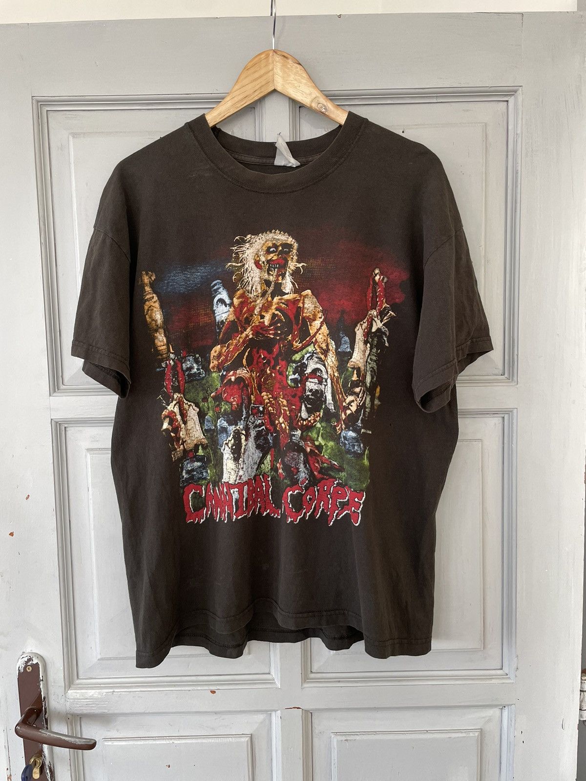 Band Tees × Vintage 🔥RARE🔥 Vintage Cannibal Corpse Tee Faded Size US L / EU 52-54 / 3 - 4 Thumbnail