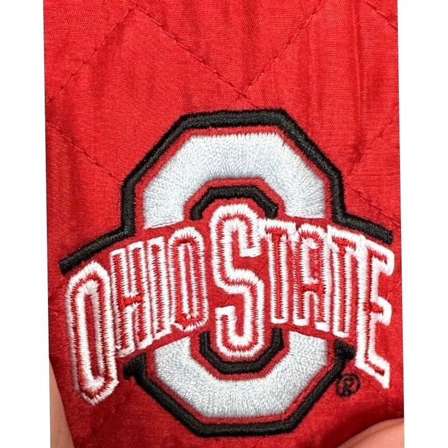 Jim Thompson Norm Thompson Jacket Women Medium Red Ohio State Buckeyes Silk Quilted Button Up Size M / US 6-8 / IT 42-44 - 6 Thumbnail