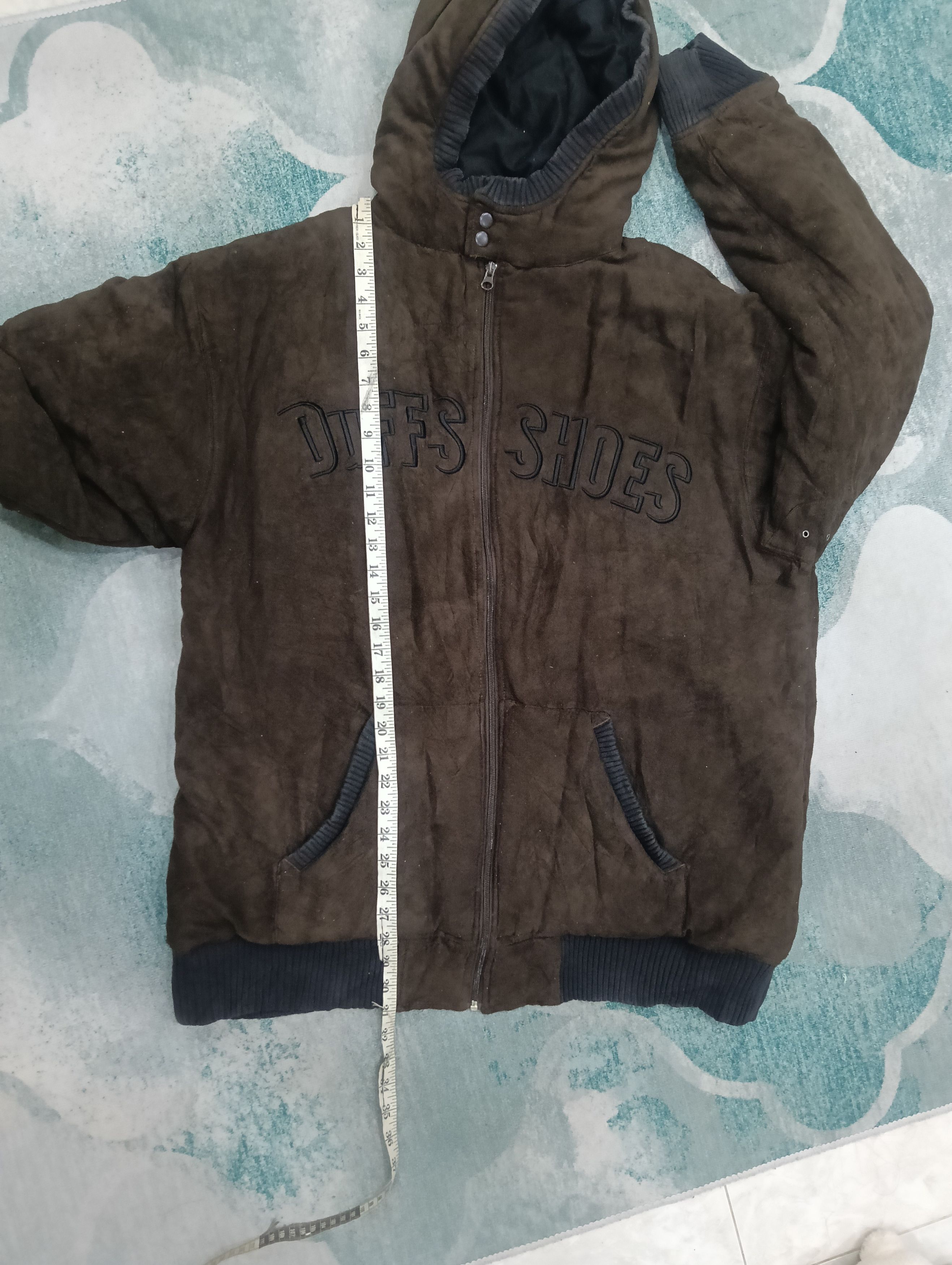 Japanese Brand Vintage Duffs Shoes Hooded Jacket Like Velvet Size US XL / EU 56 / 4 - 17 Thumbnail