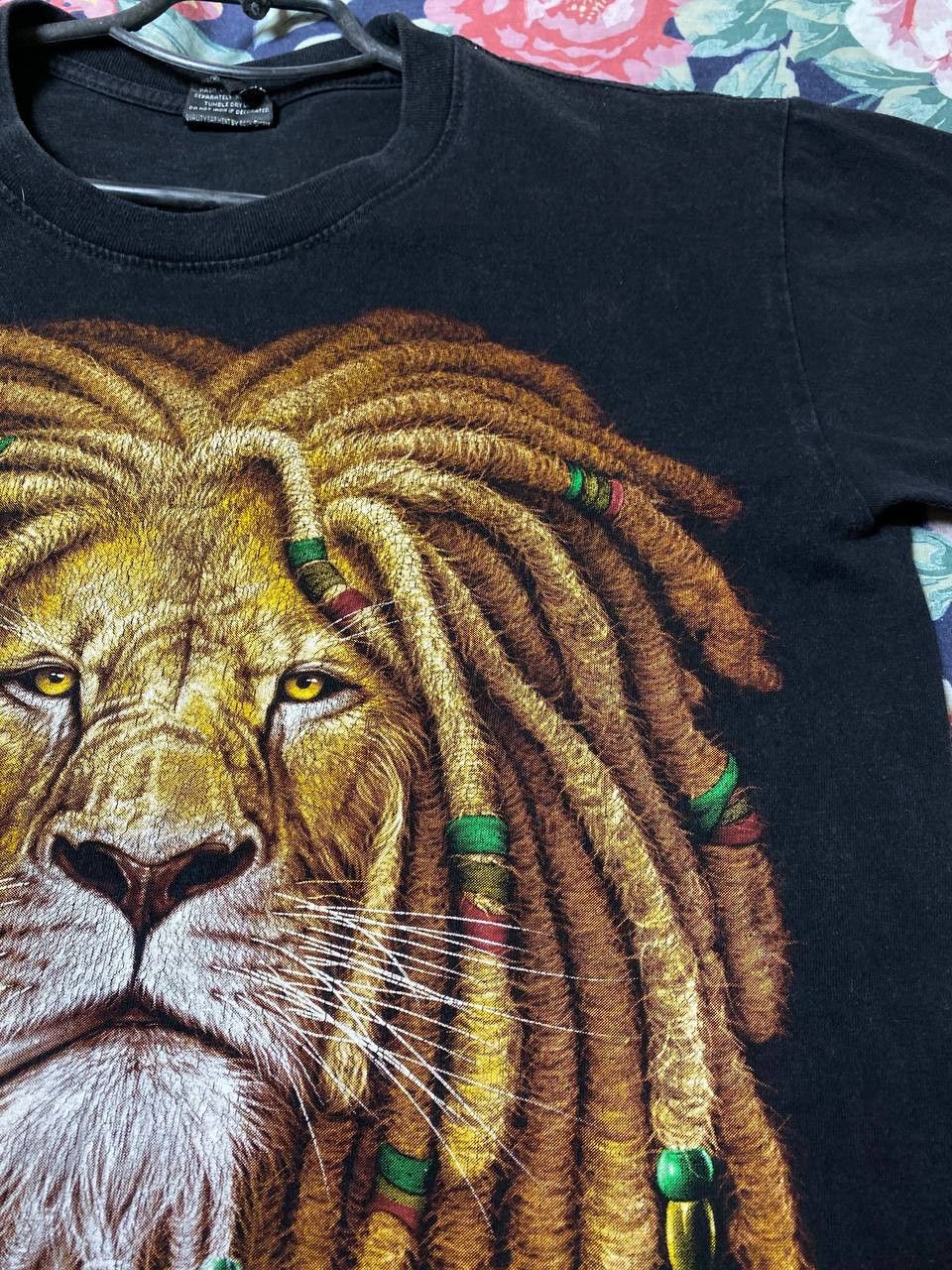 Rap Tees × Vintage Vintage lion Bob Marley Rastafarian t shirt black Size US M / EU 48-50 / 2 - 5 Thumbnail